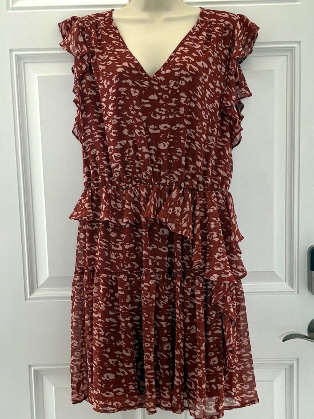 NEW Rust Print Dress by Vera Wang